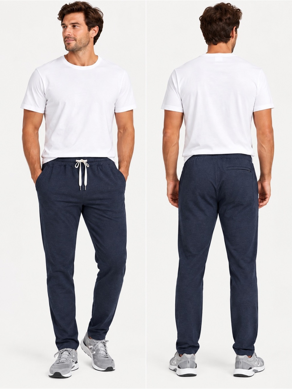 Vuori Men’s Ponto Performance Pant – Navy Heather – Size Large – DreamKnit